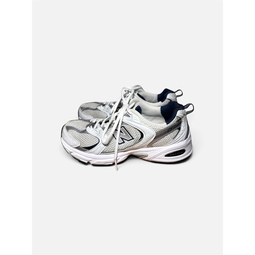 New Balance 530 Sneakers Women 7.5 White Silver Navy Retro Lifestyle Running
